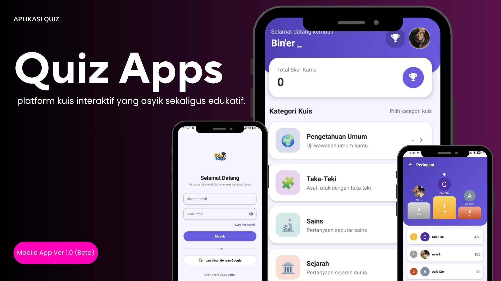 Aplikasi Quiz interaktif